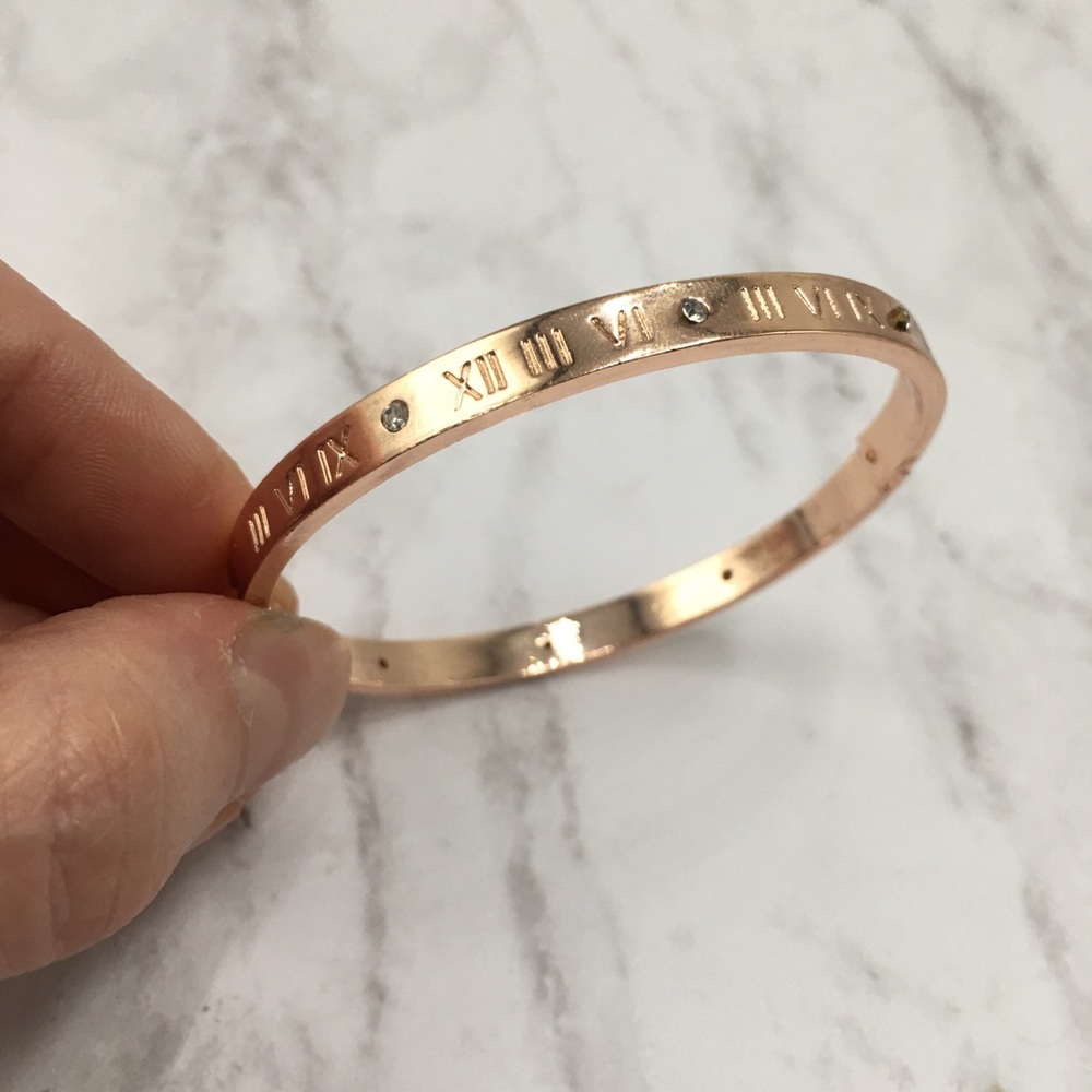 Silver bangle bracelet roman numeral - Picture 5 of 6